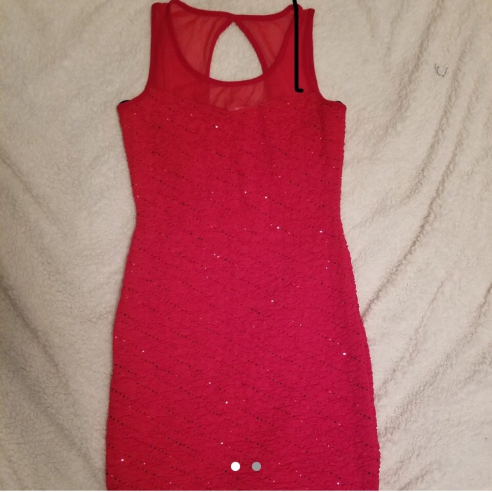 Red mini dress